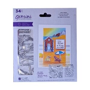 4 Items for $20 (👣4/$20). Gemini Beach-Themed Stamp Set